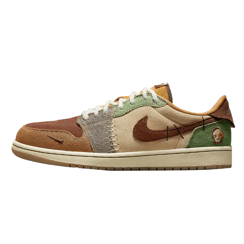 AIR JORDAN 1 LOW VOODOO FLAX AND OIL GREEN