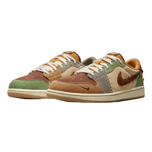 AIR JORDAN 1 LOW VOODOO FLAX AND OIL GREEN