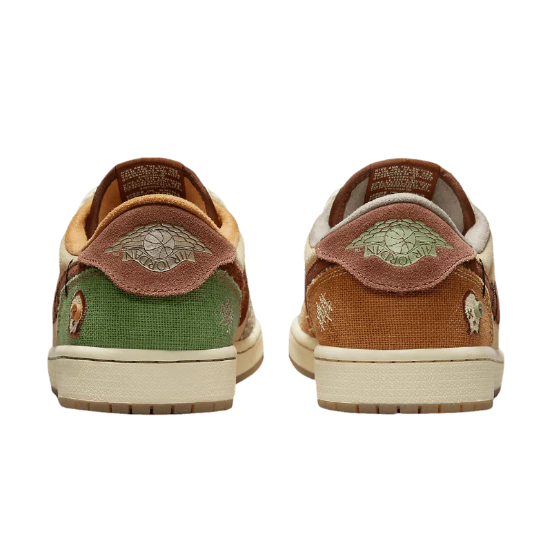 AIR JORDAN 1 LOW VOODOO FLAX AND OIL GREEN