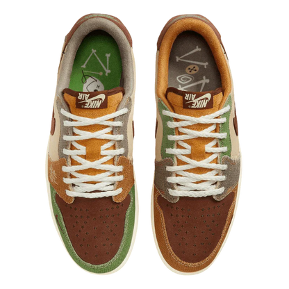 AIR JORDAN 1 LOW VOODOO FLAX AND OIL GREEN